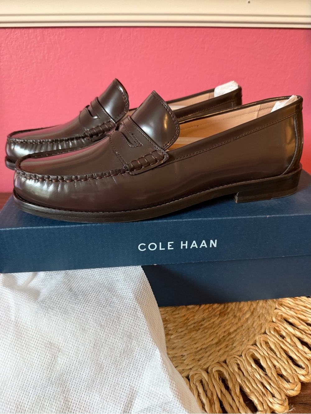 Cole Haan Women’s Brown Leather Penny Loafers